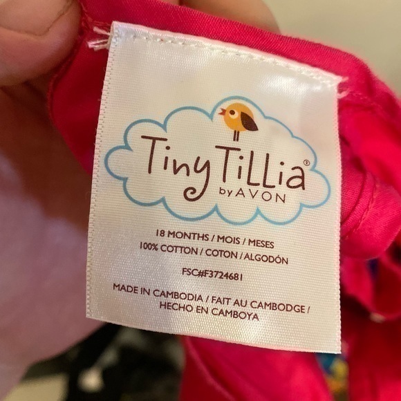 TINY TILLIA BY AVON PINK FLORAL DRESS SIZE 6 - Picture 1 of 4